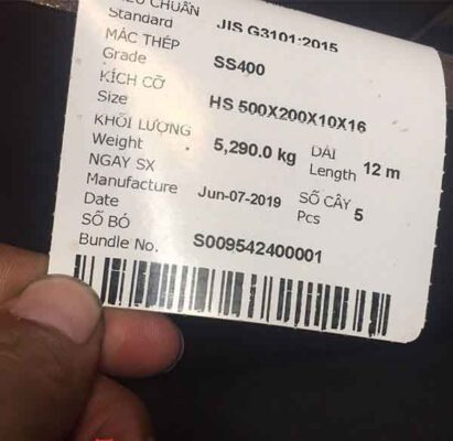 Thép hình I 500 x 200 x 10 x 16 x 12m Thép hình I500 posco